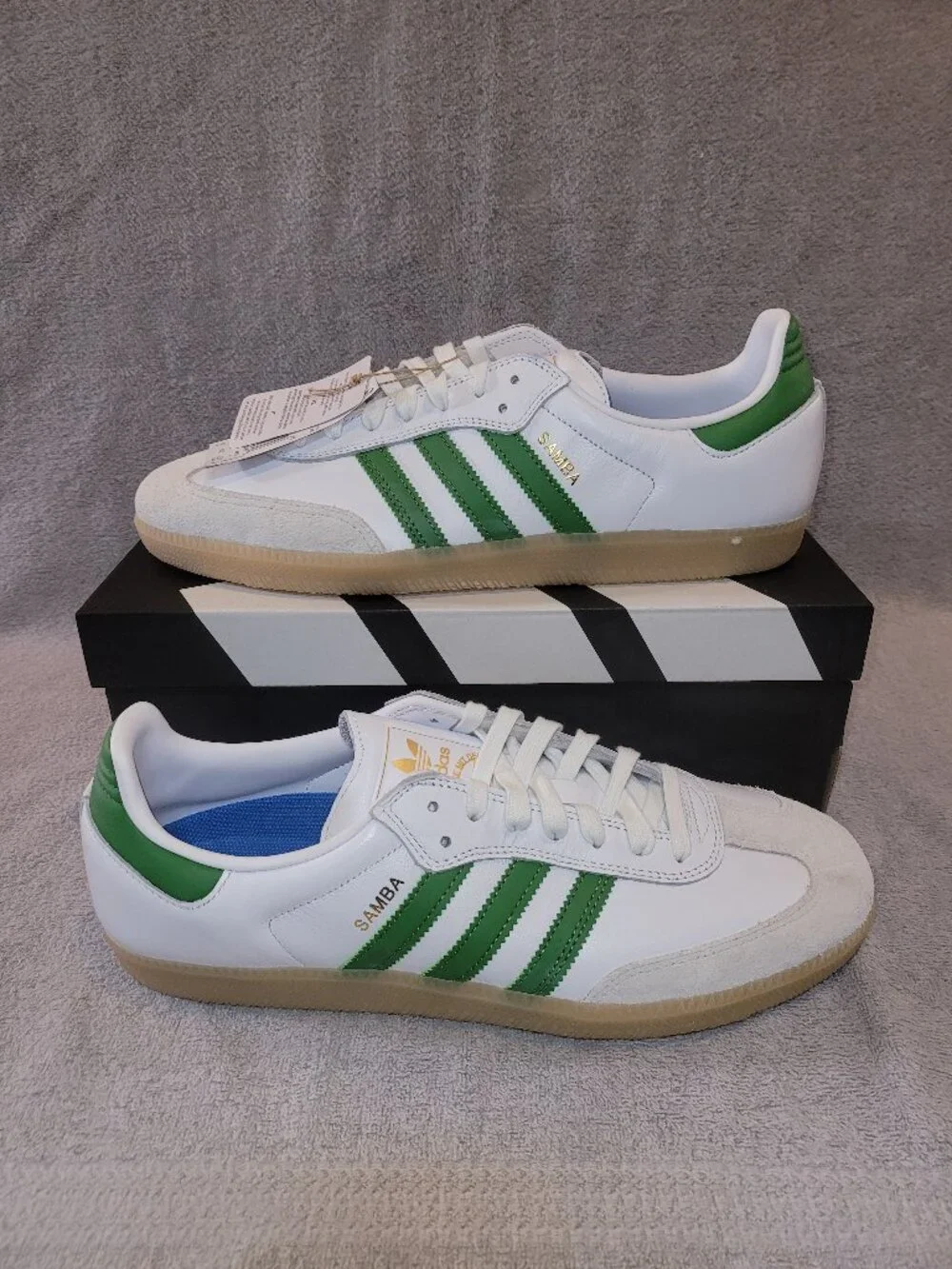 Adidas Samba ADV Sneakers NEW White / Crew Green / Tan Sneakers Men's Size 12